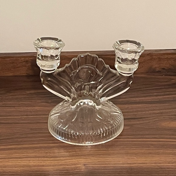 Accents Vintage Iris And Herringbone Double Candle Holder By